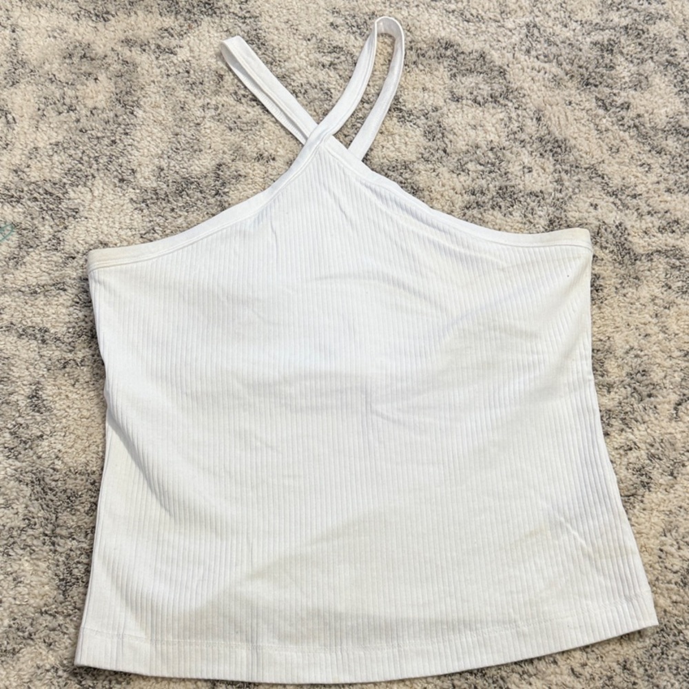 Old Navy White Ribbed Camisole